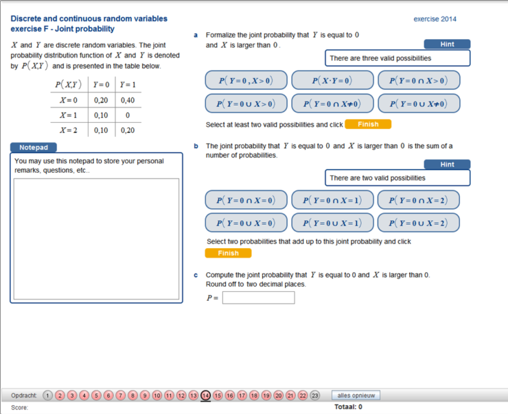 Screenshot leerarrangement Economie